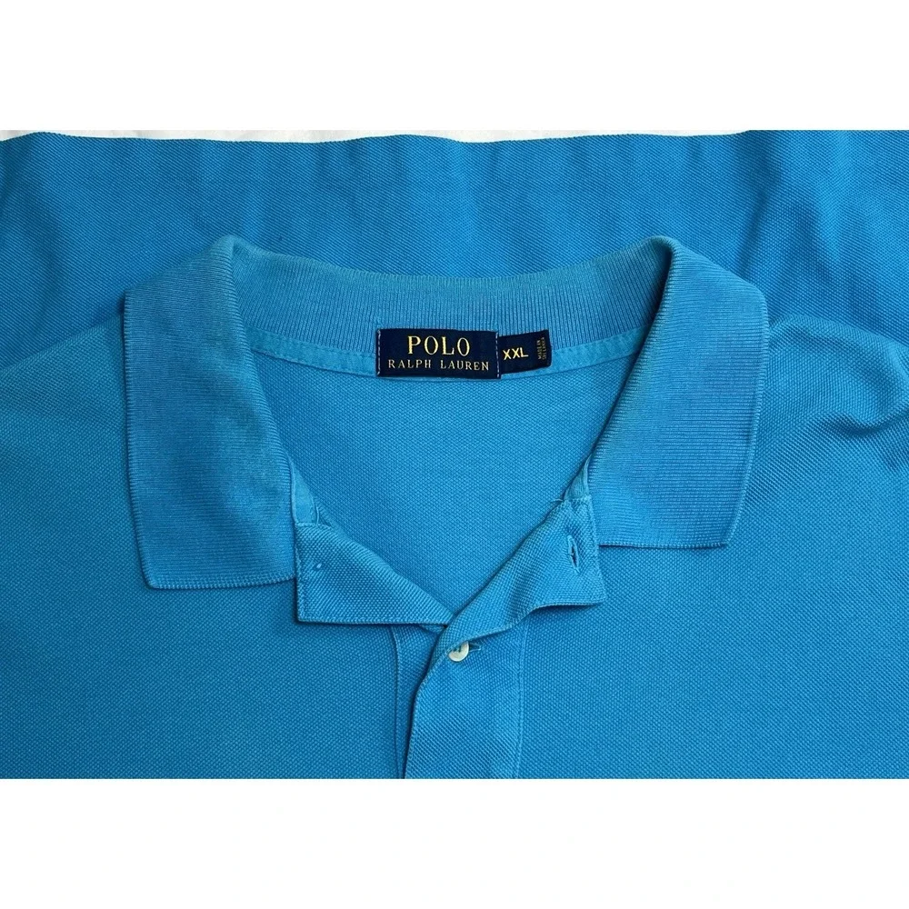 Polo Ralph Lauren Polo Shirt Men XXL Blue Short Sleeve Pony Cotton Classic